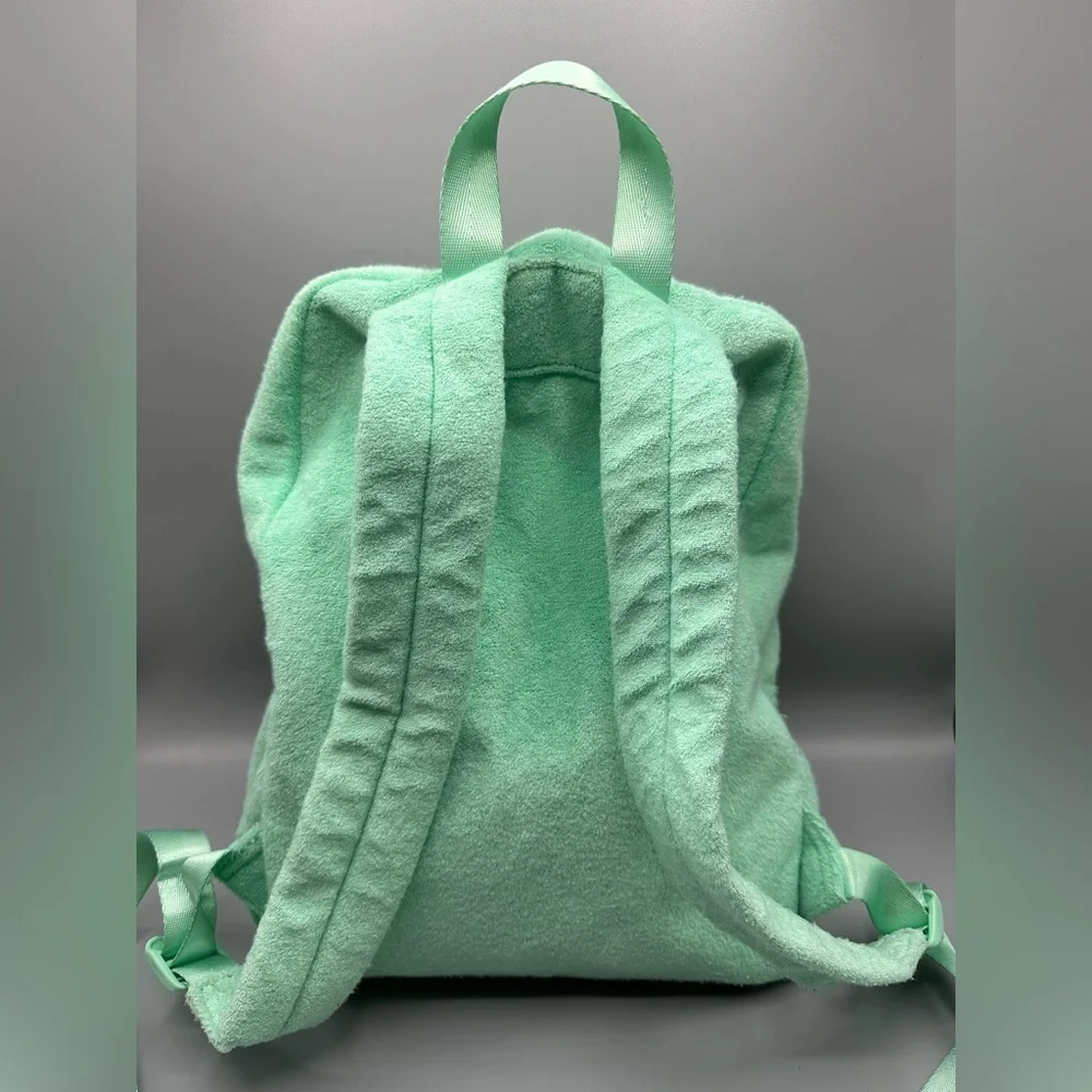 Stoney Clover Lane Terry Cloth Embossed Backpack Light Green Mint